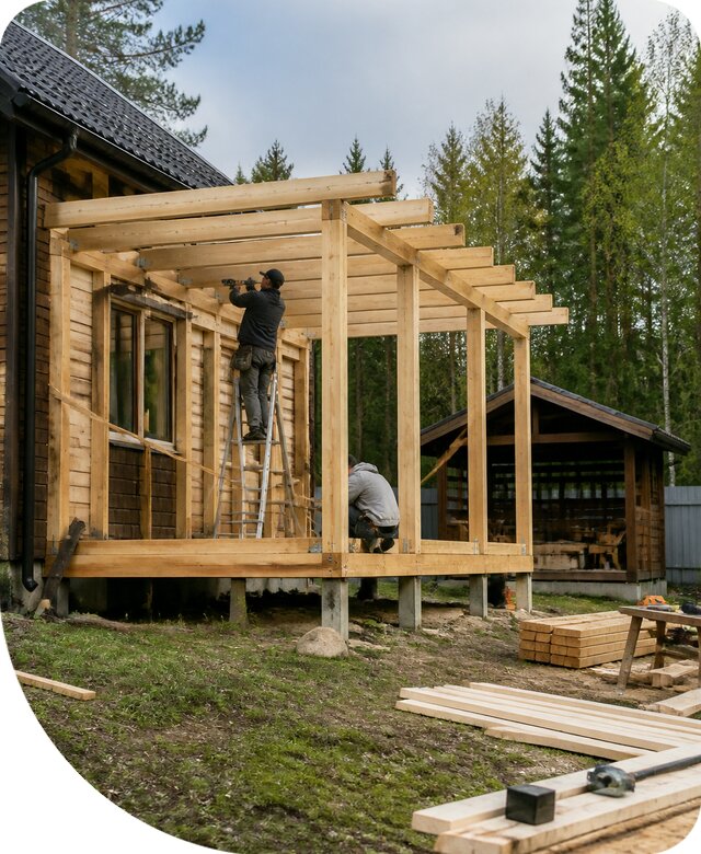 Строительство пристроек и построек на участке в Ухте